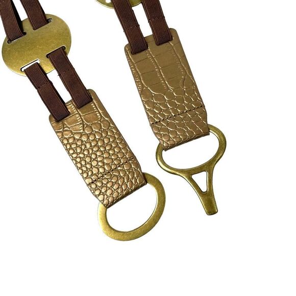 Chicos concho leather‎ coin belt croc bronze boho western